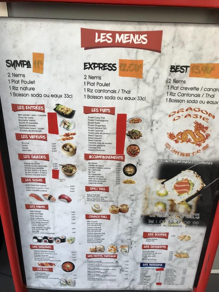Dragon d'Asie - Menu Image 1